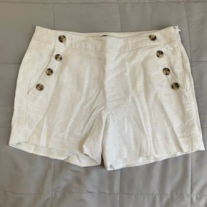 Alice Collection White Linen Shorts